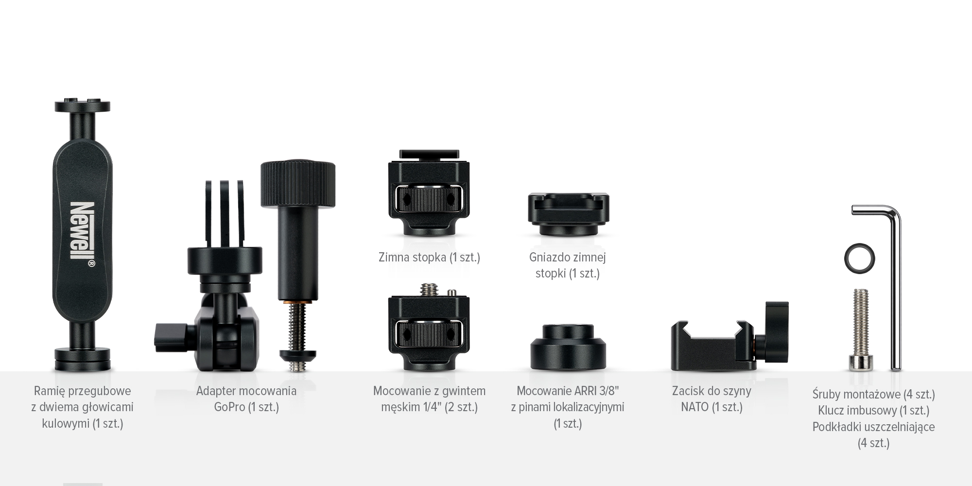Zestaw akcesoriów montażowych Newell do aparatów i kamer